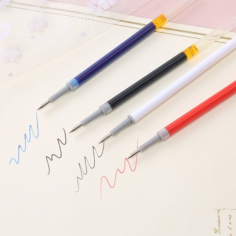 Be > 50 Chiếc Bút Gel Đổ Lại Bút Viết Đổ Lại Đen Xanh Đỏ Gel Mực Bút Đổ Đồ Dùng Học Tập Văn Phòng Ch