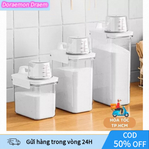 【COD】Hộp đựng bột giặt nước giặt nước xả, Hộp đựng gạo bằng nhựa cao cấp chống ẩm chống tràn hộp đựng gạo hộp đựng đồ kh
