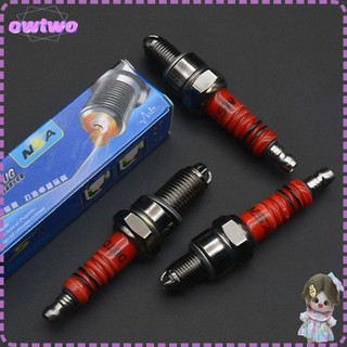 OWTWO Racing Bugi, A7TC D8TC 3 Ba Điện Cực Xe Máy Bugi, Kim Loại Đa Năng ATV Xe Tay Ga Bugi GY6 CG 50 70 110 125 150CC Xe Máy