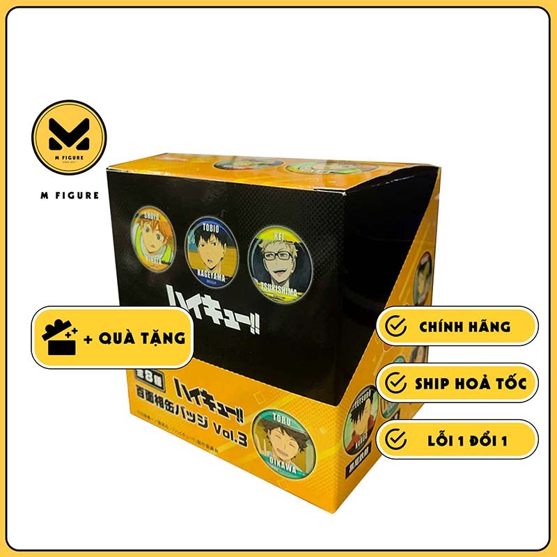 HUY HIỆU Haikyuu Badge Hundred Faces Ver. Vol.3 GOODS CHÍNH HÃNG