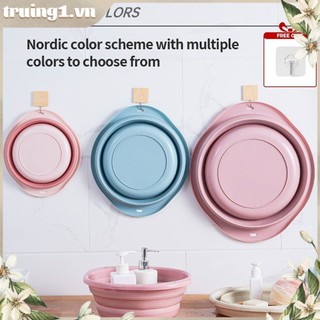 (quà tặng) 2 chậu rửa gấp gọn di động cho bé chậu rửa treo nhà chậu rửa rau củ phụ kiện nhà bếp Truing1