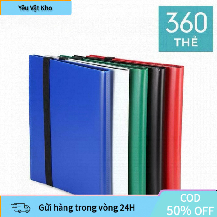 [COD] 【48h】Sổ đựng thẻ 3x3 chứa 360 sổ card đựng thẻ túi đựng thẻ 9 túi Thẻ tải bên bền gấp sổ card 
