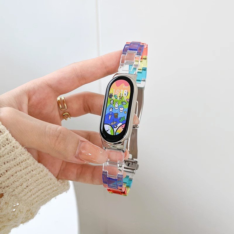Dây đeo trong suốt bằng nhựa cho Xiaomi Mi Band 10 / Xiaomi Mi Band 9 / Xiaomi Mi Band 8 cho Xiaomi 