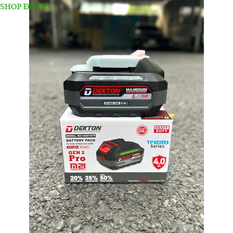 Pin 21V Dekton chân phổ thông M21 B4015TP/ chính hãng Sài Gòn đồ pin
