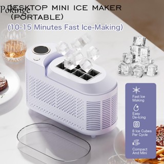 Máy làm đá POKINGE 220V 110V, Máy làm đá ô tô Mini 8 lưới 10-15 phút, Dễ dàng phát hành Máy làm đá tự động nhỏ nhanh di động Tiện ích nhà bếp
