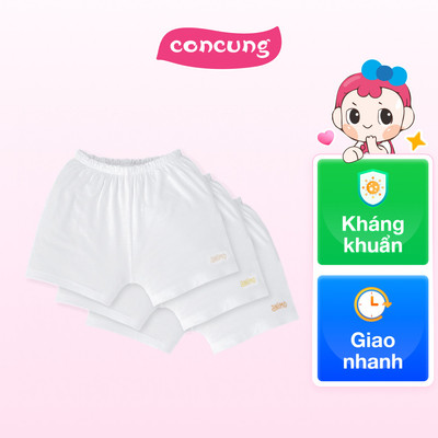 Set 3 quần sơ sinh ngắn Animo Easy HN0524015 (0-3M,Trắng)