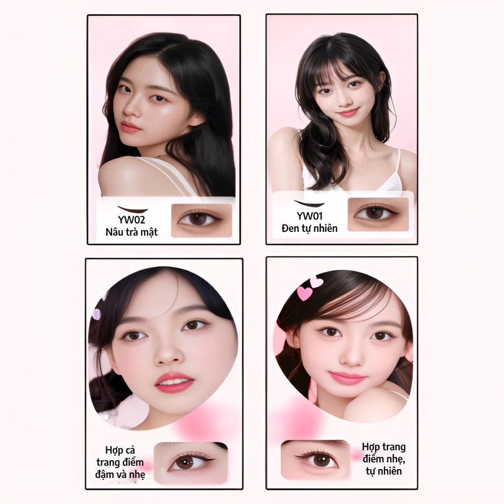 Bút Kẻ Mắt 2 Đầu Eyeliner Stamp Nét Mảnh Chống Nước Trang điểm tem kép tiện lợi, lâu trôi | BigBuy360 - bigbuy360.vn