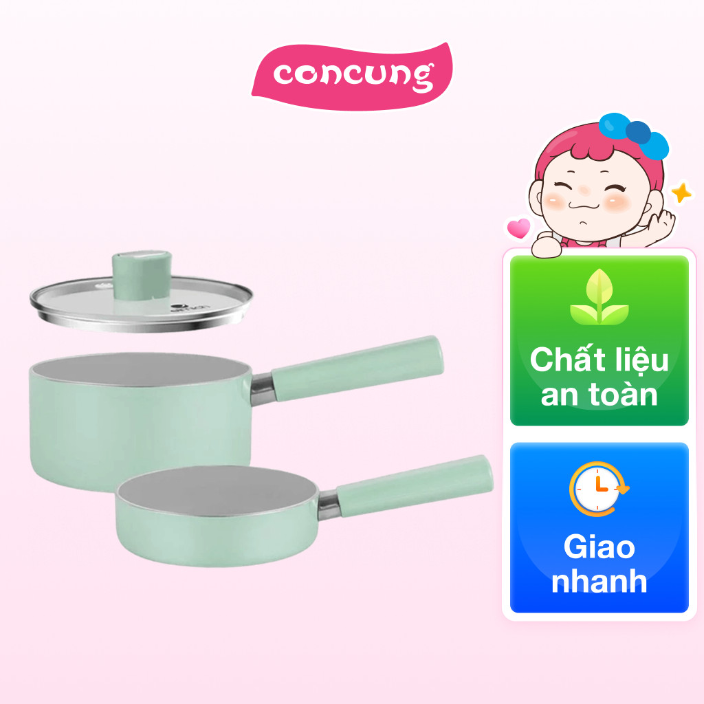 QT - Bộ nồi chảo chống dính Elmich baby EL-1169AP size16cm