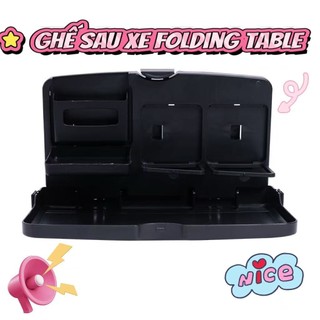 <  DANG>   Bàn ăn xe đa chức năng - Giá cốc, gấp, chứa đồ, bàn ghế tiện lợi àn ăn xe với giá cốc & thùng chứa đồ