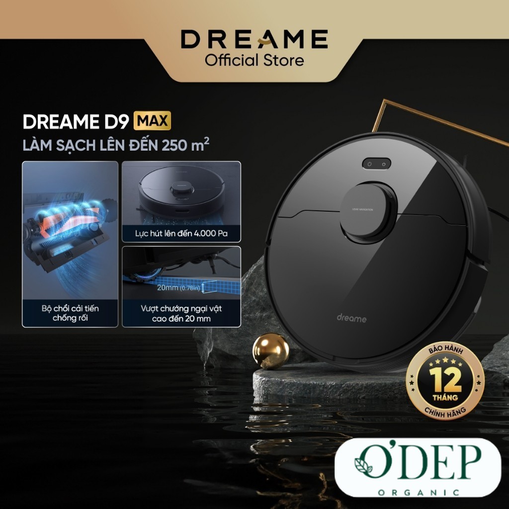 Robot hút bụi lau nhà thông minh Dreame D9 Max GEN 2/ D9 Pro - Lực hút 4000Pa - SSHOP SHL
