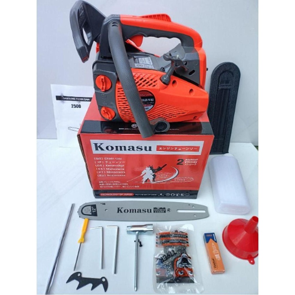 ( TẶNG BUGI ) Máy cưa xích Komasu KM - 2500 Máy Cưa Xích Chạy Xăng Komasu KM 2500 Cưa Mini,Cưa cụt