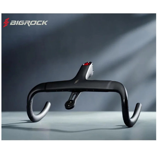 Ghi đông road carbon BIGROCK liền potang 28.6mm/OD2 hàng hộp đủ phụ kiện