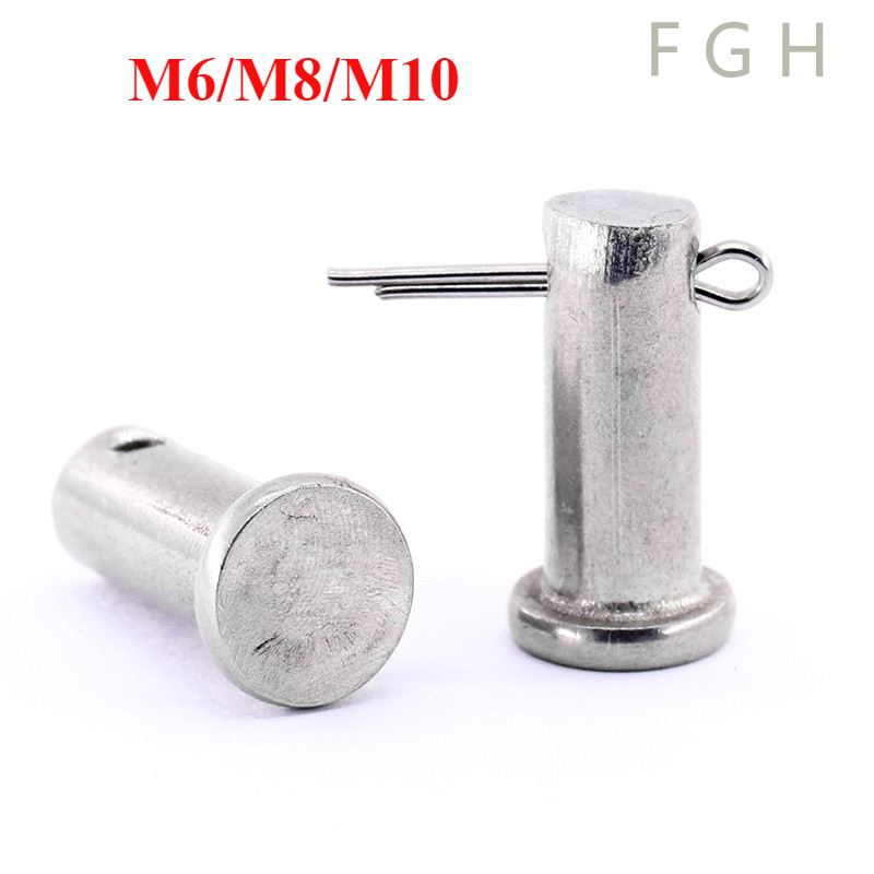 [Fghdw-1-y] Trục gài chốt chẻ, chốt định vị bắt chốt chẻ，Chốt chẻ  inox 304  M6/M8/M10