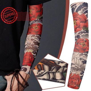 Thời Trang Chống Tia uv Bụi Tay Tất Tay Tay Băng Xe Đạp Nam Hình Xăm Tay Unisex Lụa K6d3