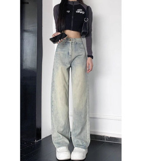 Heza quần ống rộng quần nữ jean Korean INS Minimalist Fashion WLK2470H7I 29Z240718