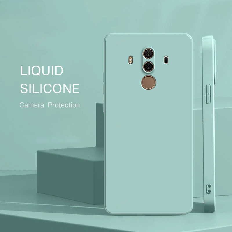 Ốp điện thoại TPU mềm bằng silicon lỏng hình vuông Huawei Mate10 Mate10Pro Mate9 Mate9Pro cho Huawei