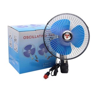 Quạt kẹp ô tô 12v - 24v quạt xe tải lồng sắt cao cấp quạt kẹp bình ắc quy, quạt cánh xanh