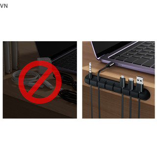 Mingxuan2 Quản lý tổ chức cáp Giá đỡ dây Cáp USB linh hoạt Cuộn dây kẹp silicon nhỏ gọn cho bàn phím chuột Bảo vệ tai nghe vn
