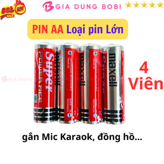  SKU417 - Pin AA Maxell super 1.5v Pin 2A dùng cho Mic Karaok đồng hồ 