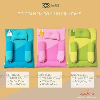 Bộ Nệm Gối Cho Bé Sơ Sinh Kim Home Chất liệu Kara Hoặc Cotton Chần Gòn Dùng trải Nôi, Cũi, Giường