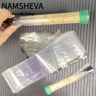 NAMSHEVA / 60 Ống co nhiệt tay cầm, Vợt cầu lông Màng bảo vệ niêm phong bằng nhựa trong suốt, Đồ dùng thể thao Bảo vệ chống mồ hôi Vỏ co nhiệt