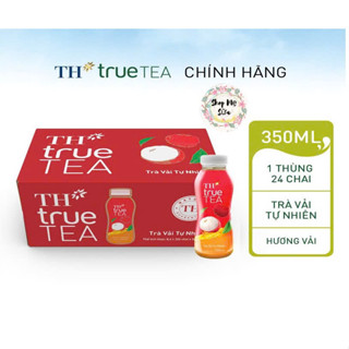 Trà Vải tự nhiên TH True Tea dung tích 350ml thùng 24 chai hàng có sẵn, Chính hãng