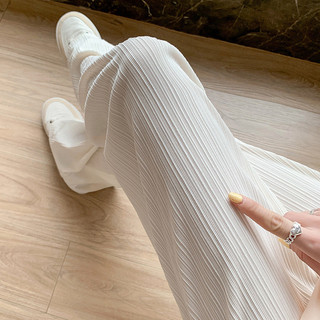 Băng Lụa Rộng Quần Nữ Xuân Thu Mỏng Phong Cách Voan Cao Cấp Drap Rời Thẳng Mỏng Hơn Nhìn Thường Ngày Sàn Mopp