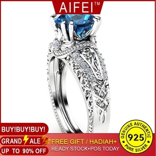 Nhẫn Aifei chất liệu bạc sterling 925 đính đá dành cho nữ R776