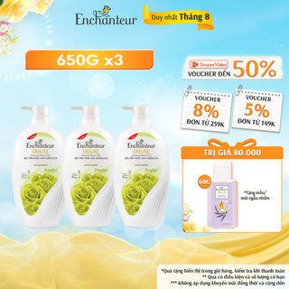 Combo 3 Sữa tắm nước hoa dưỡng da Enchanteur Delightful 650gr