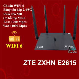 [ English ] Bộ phát wifi Router wifi ZTE E2615 / E2603 / E1600 zxhn E2615,wifi 6,ax1800  ( Qua sử dụng )