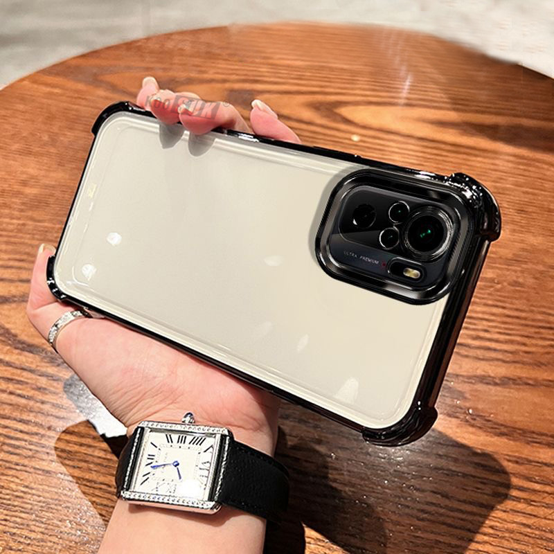 Ốp Lưng Trong Suốt Cho Xiaomi Redmi Note 10 Pro Max 10S Air-Bag Chống Rơi Trong Suốt Vỏ Điện Thoại Mềm Bảo Vệ