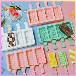 Aislerbee Chống Rách Popsicle Khuôn Dễ Dàng Phát Hành Silicone DIY Craft Khuôn Kem An Toàn Cho Gia Đình