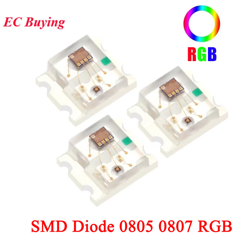 10 Chiếc Đèn LED Nhấp Nháy SMD Diode 0805 RGB Diodo Flash Alto Brilho Diod 0807 RGB Flash LED Màu Nh
