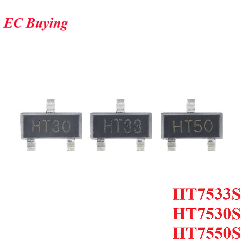 10 Cái / lốc HT7533S HT7530S HT7550S SOT-23 HT7533-S HT7530-S HT7550-S SOT23 3V / 3.3V / 5V 100mA LD