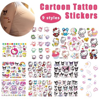 Melody Hello Kitty Hình Xăm Dán Hình Xăm Chuyển Nước Dán Hoạt Hình Dán Hình Xăm V9w4