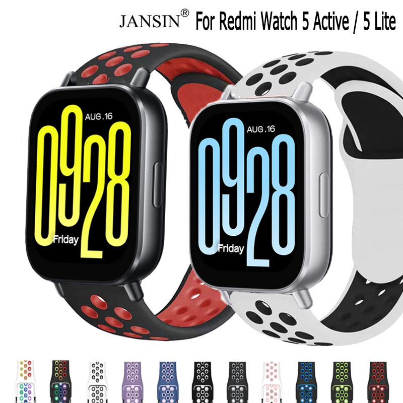 jansin Dây đeo đồng hồ silicon cho xiaomi redmi watch 6 active 6 lite watch 5 active 5 lite