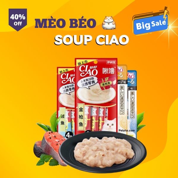 Súp CIAO Churu dạng kem - Súp thưởng cho mèo gói 4 thanh 12g | meobeo9x
