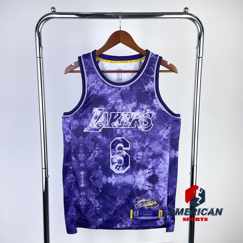 Áojersey Los Angeles Lakers LeBron James màu tím