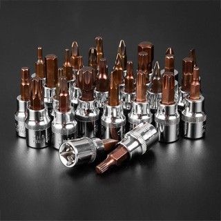 【Instock】Drive Bit Socket H3-H10 T10-T55 Socket Screwdriver Bit 1 Pc 3/8 Inch Durable