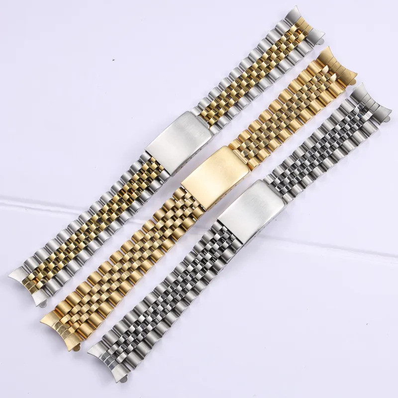 13 17 20mm Dây đeo bằng thép không gỉ cho Rolex Diver Water Daytona GMT Oyster Petpetual Date Strap 