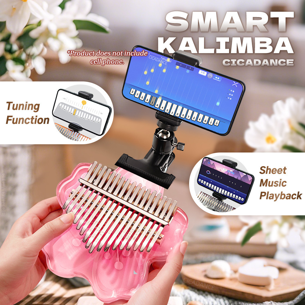 Trong Suốt Kalimba 17 Phím/21 Phím Jooleer Ứng Dụng Kalimba Thông Minh Trò Chơi Vui Nhộn Cho Người M