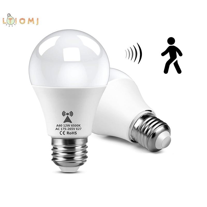 1 Đèn cảm ứng chuyển động Radar 220V E27 12W Tích hợp Radar / Cảm biến ánh sáng cho cầu thang gia đình Bóng đèn LED phát hiện Radar vi sóng [Hot]