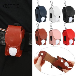KECTTIO Túi đựng bóng Golf Da PU Mini Lưu trữ di động