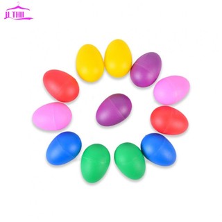 【UTHU】Maracas Rattle Easter Sound Egg 12 Pcs Latin Hand Percussion Musical Instrument