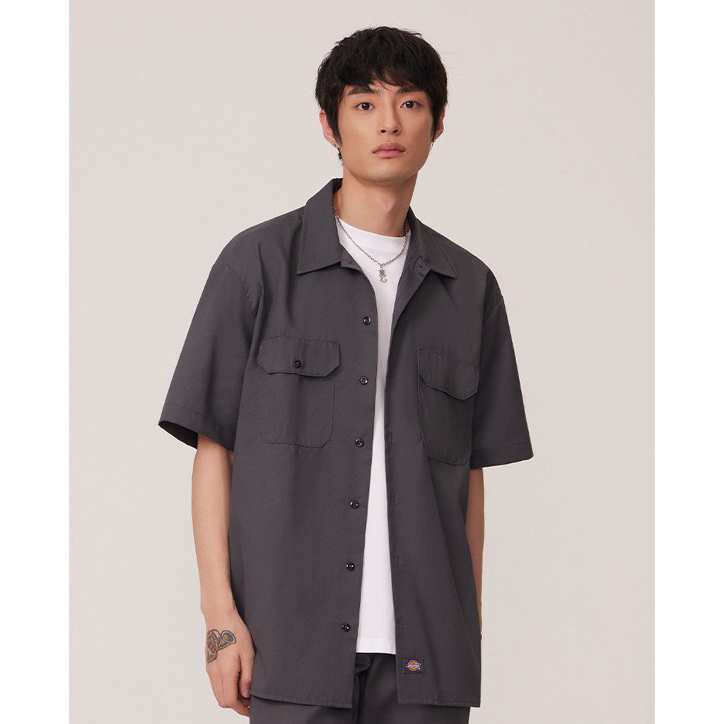 DICKIES - Áo sơ mi unisex cổ bẻ tay ngắn Mall 23 Casual DK011766-CF8