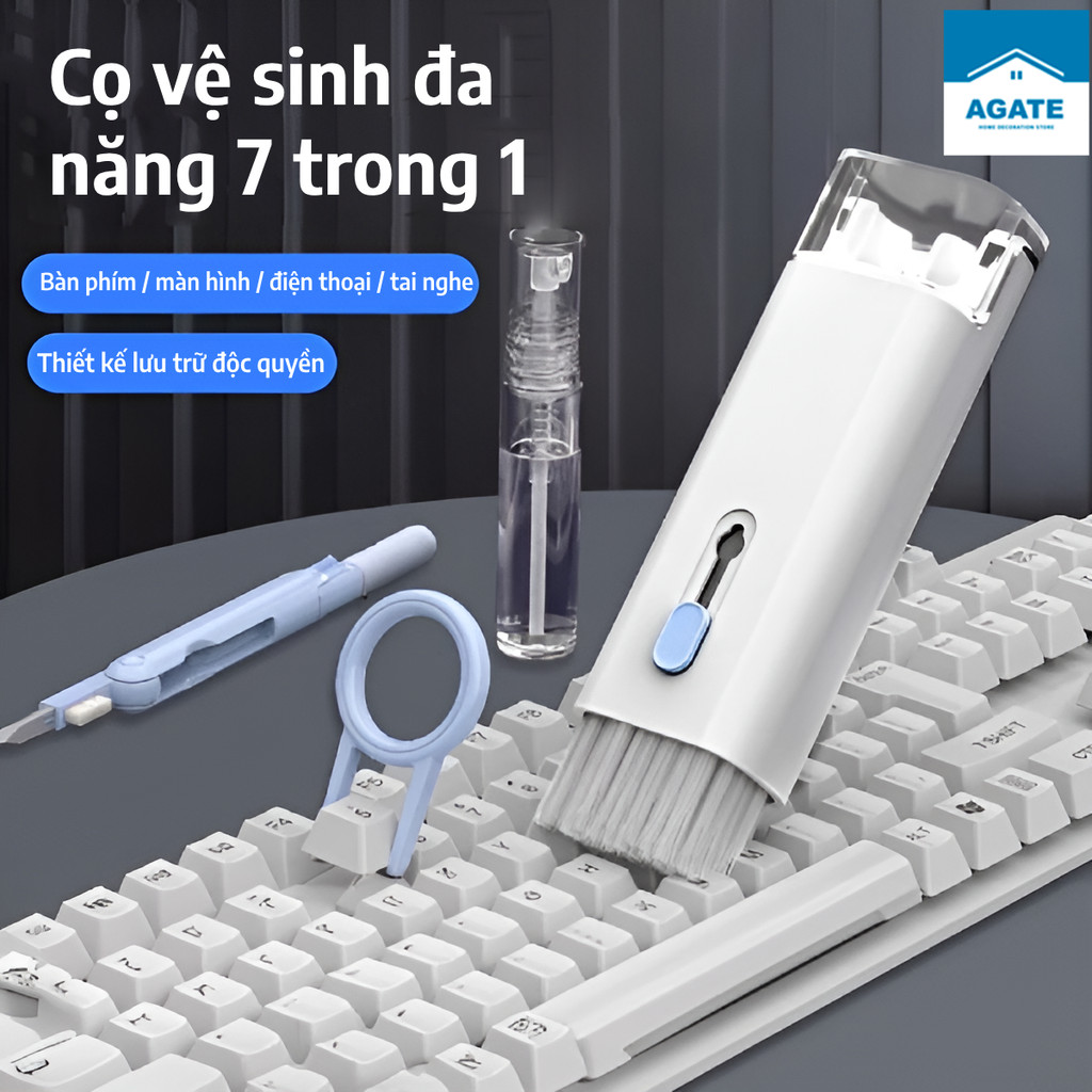  Bộ dụng cụ vệ sinh Laptop,Bộ vệ sinh 7 trong 1 đa năng–dùng cho tai nghe bàn phím laptop màn hình – tiện lợi giá tốt 