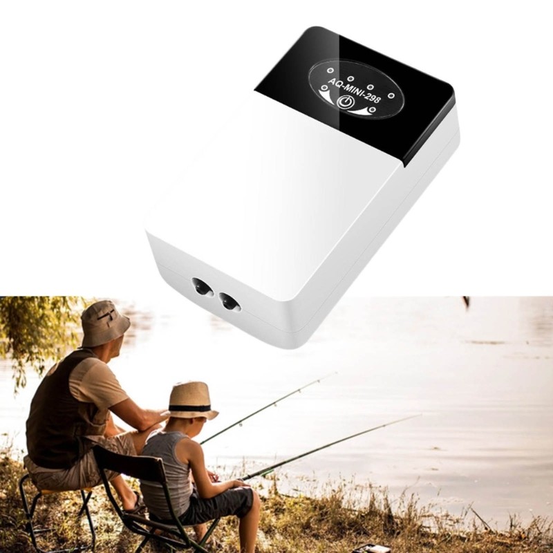 WOOW Quiet Aquarium Máy bơm không khí USB Power 14 giờ Sử dụng liên tục Điều chỉnh tự động Máy sục k