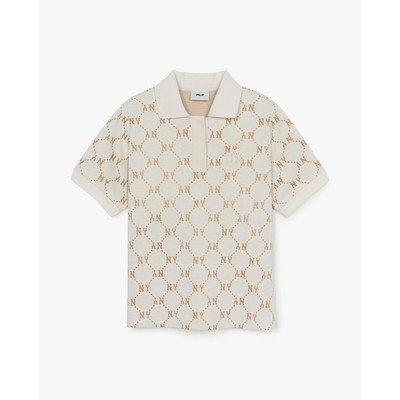 MLB - Áo polo nữ Dia Monogram Jacquard_3FPQM0253-50IVS