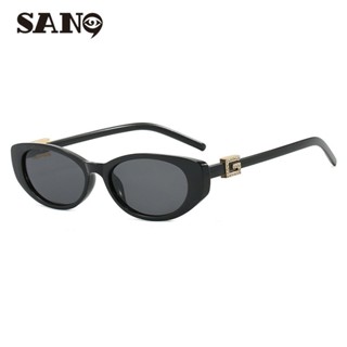 Kính râm hình bầu dục nhỏ kiểu châu Âu, bản lề kim loại