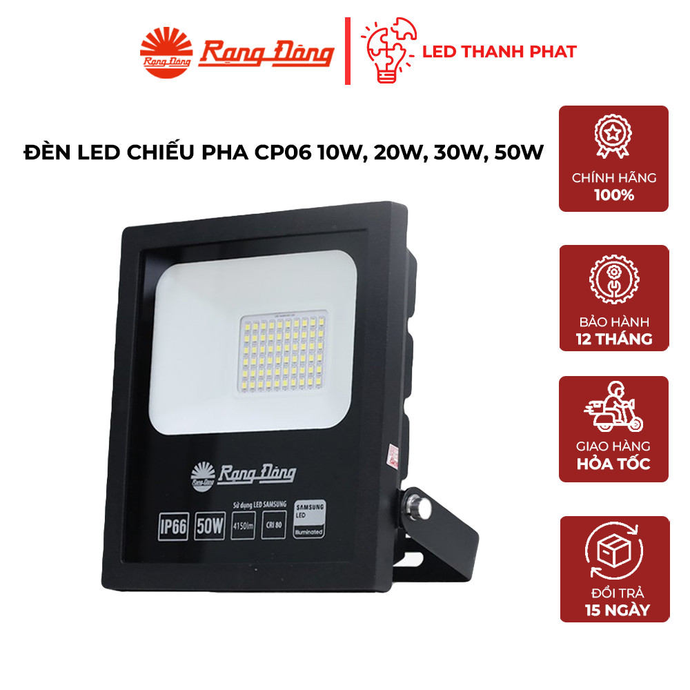 Đèn Pha LED 10W/20W/30W/50W/70W/100W Rạng Đông D CP06